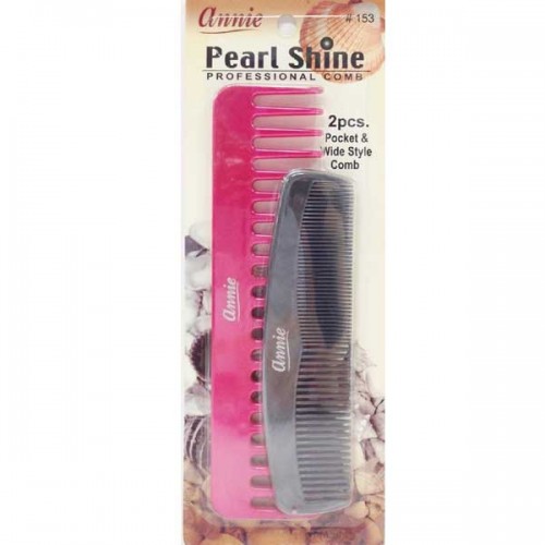 Annie Pearl Shine Pocket Wide Style Comb #153